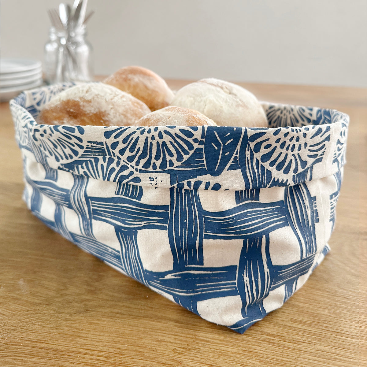 Cotton Bread Basket | Breathable Bread Storage for Sourdough & Baked Goods