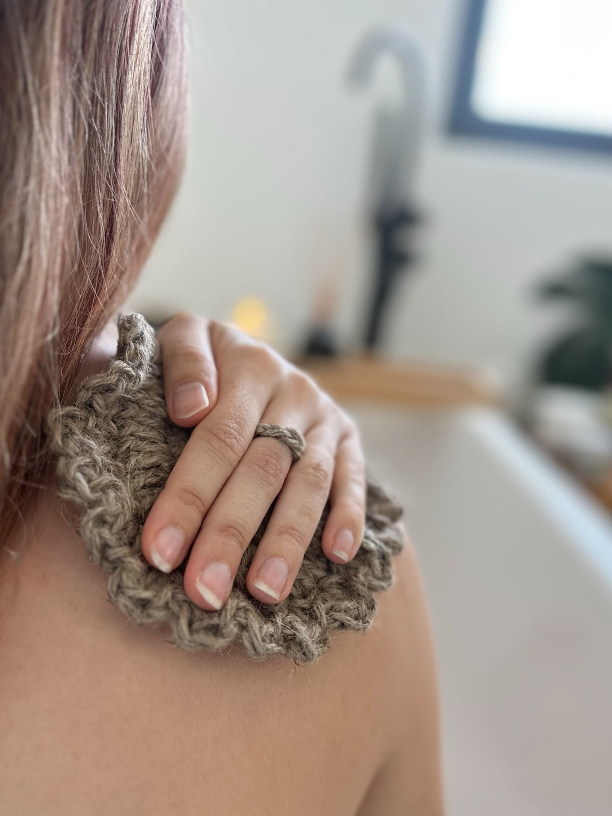 Body Scrub | natural fibre shower mitt