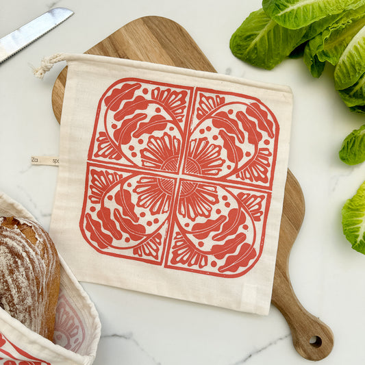 Bread Bag 11.5" Square Cotton | Madiba Print