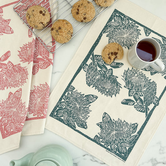 Cotton Tea Towel | Protea Print