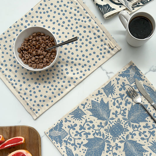 Placemats Reversible Blue | Set of 2 Madiba Print