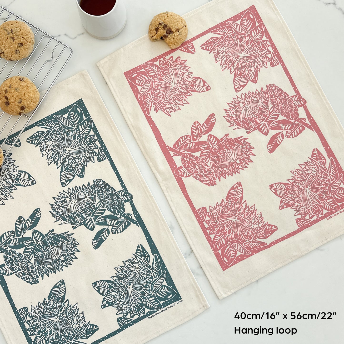 Cotton Tea Towel | Protea Print