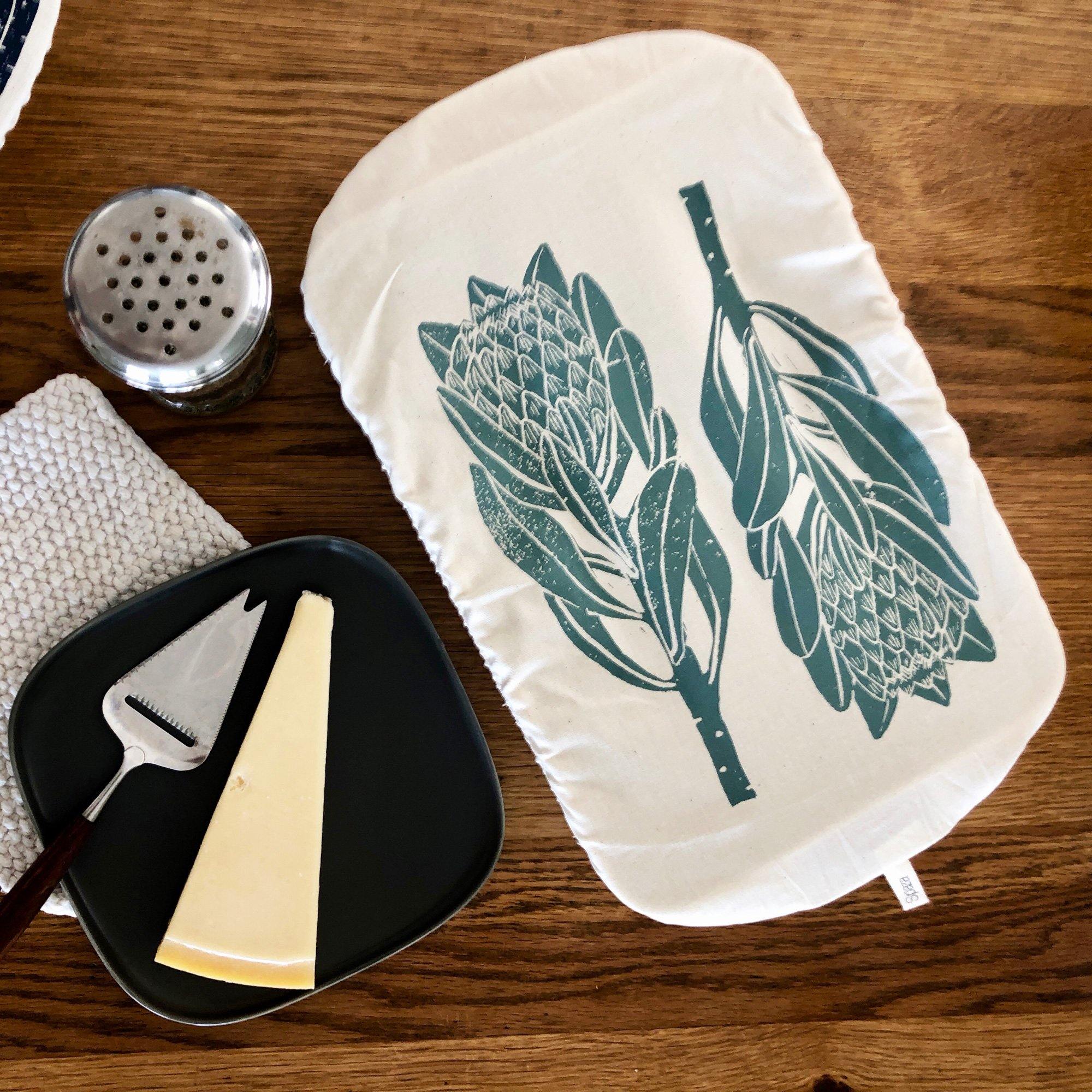 Dish and Casserole Cover Rectangle Protea Print : cloth cover for a casserole dish - spaza.store.com