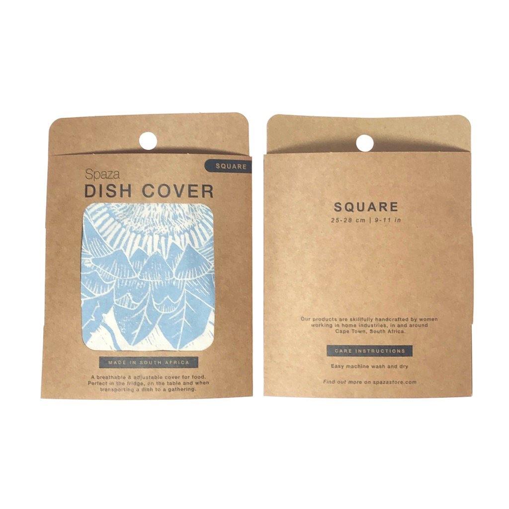 Dish and Casserole Cover Square Protea Print : cloth cover for square bakes - spaza.store.com