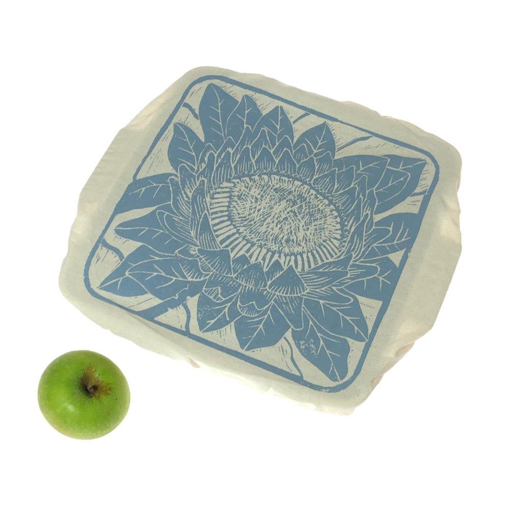 Dish and Casserole Cover Square Protea Print : cloth cover for square bakes - spaza.store.com