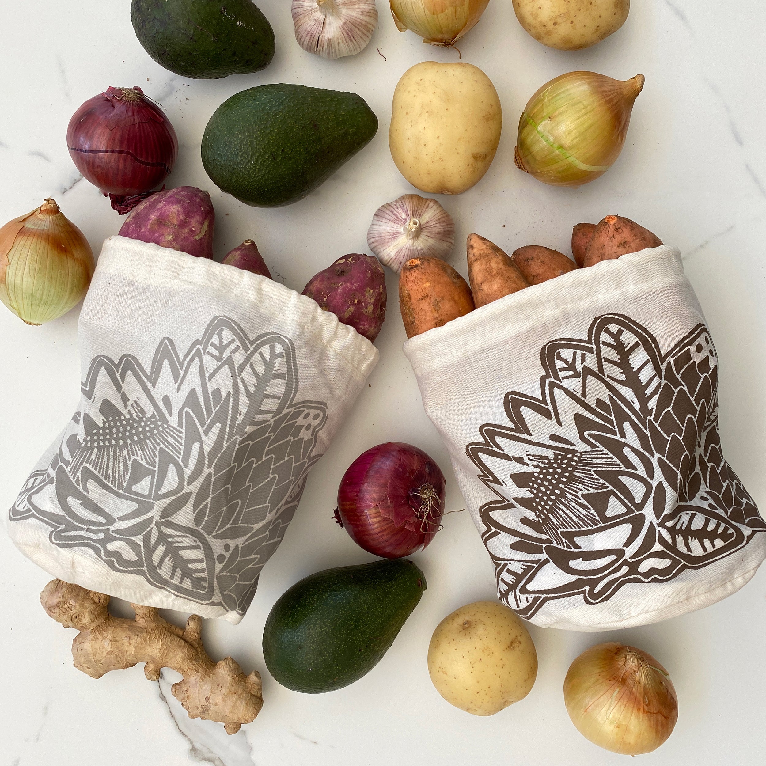 Produce Bag Short | reusable veggie bag shopping bag for fruit and vegetables