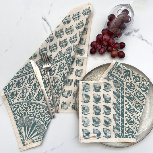 Cotton Table Napkins Safari Print | cloth table decor, table setting sets