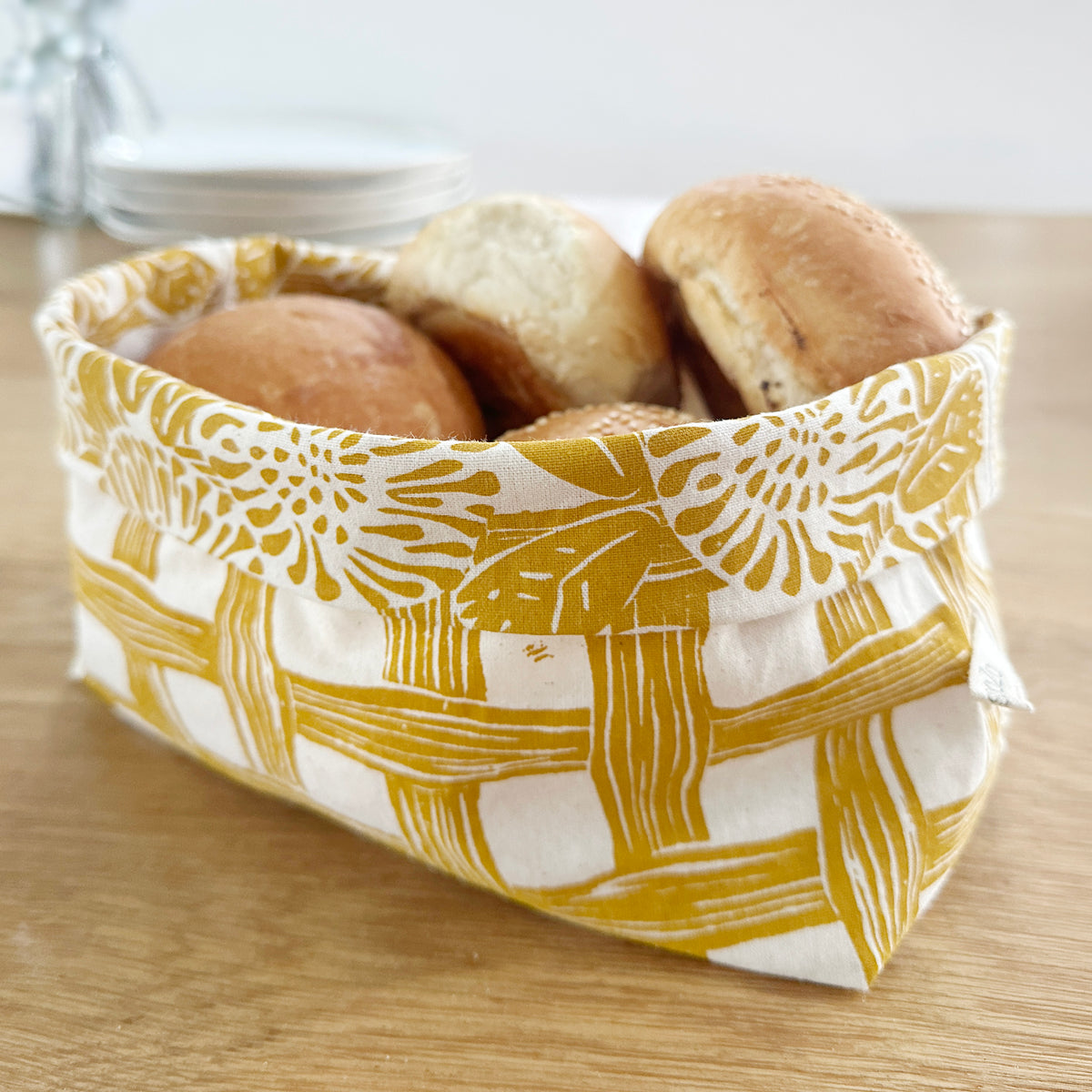 Cotton Bread Basket | Breathable Bread Storage for Sourdough & Baked Goods