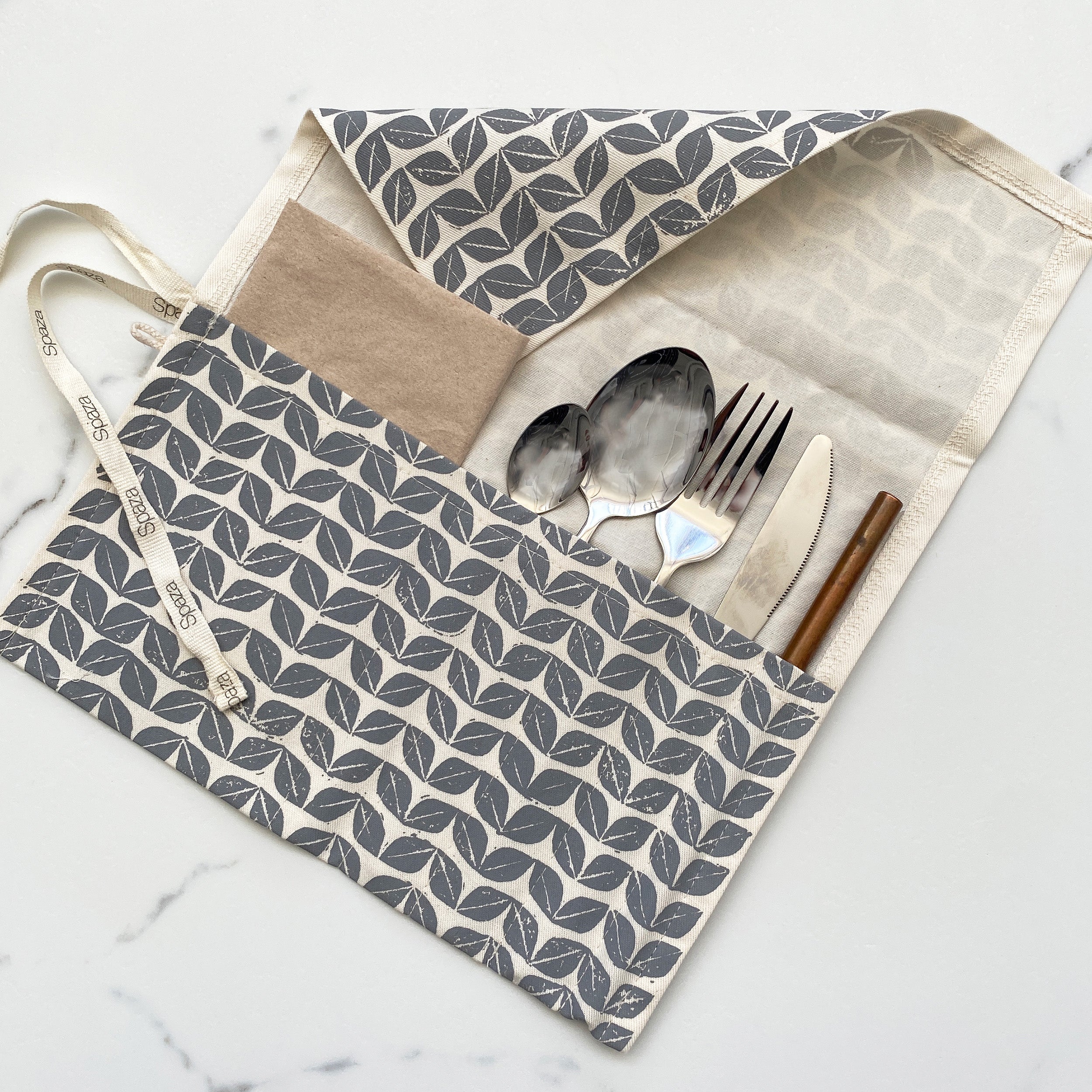 Cutlery Roll | carry your utensils for lunch box, picnic, road trips and table dressing