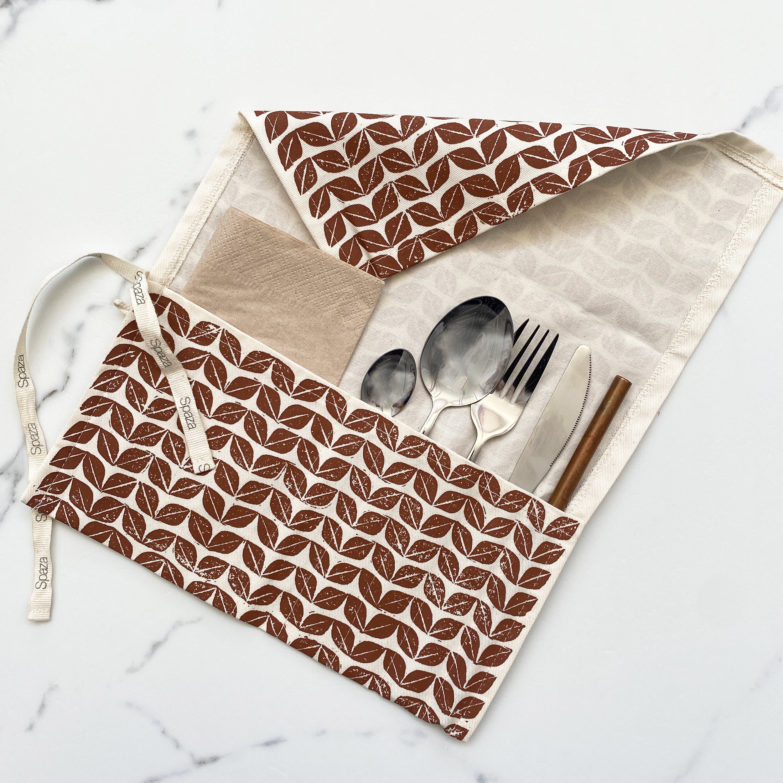Cutlery Roll | carry your utensils for lunch box, picnic, road trips and table dressing