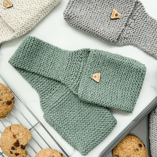 Double Oven Mitts, Hand Knit | Heat Resistance