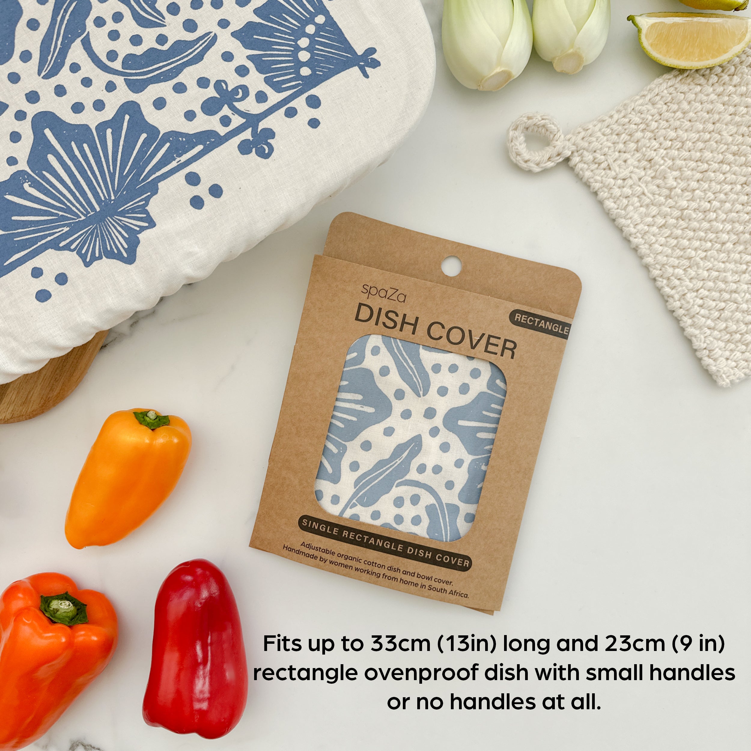 Dish and Casserole Cover Rectangle Madiba Print |cloth cover for a casserole dish