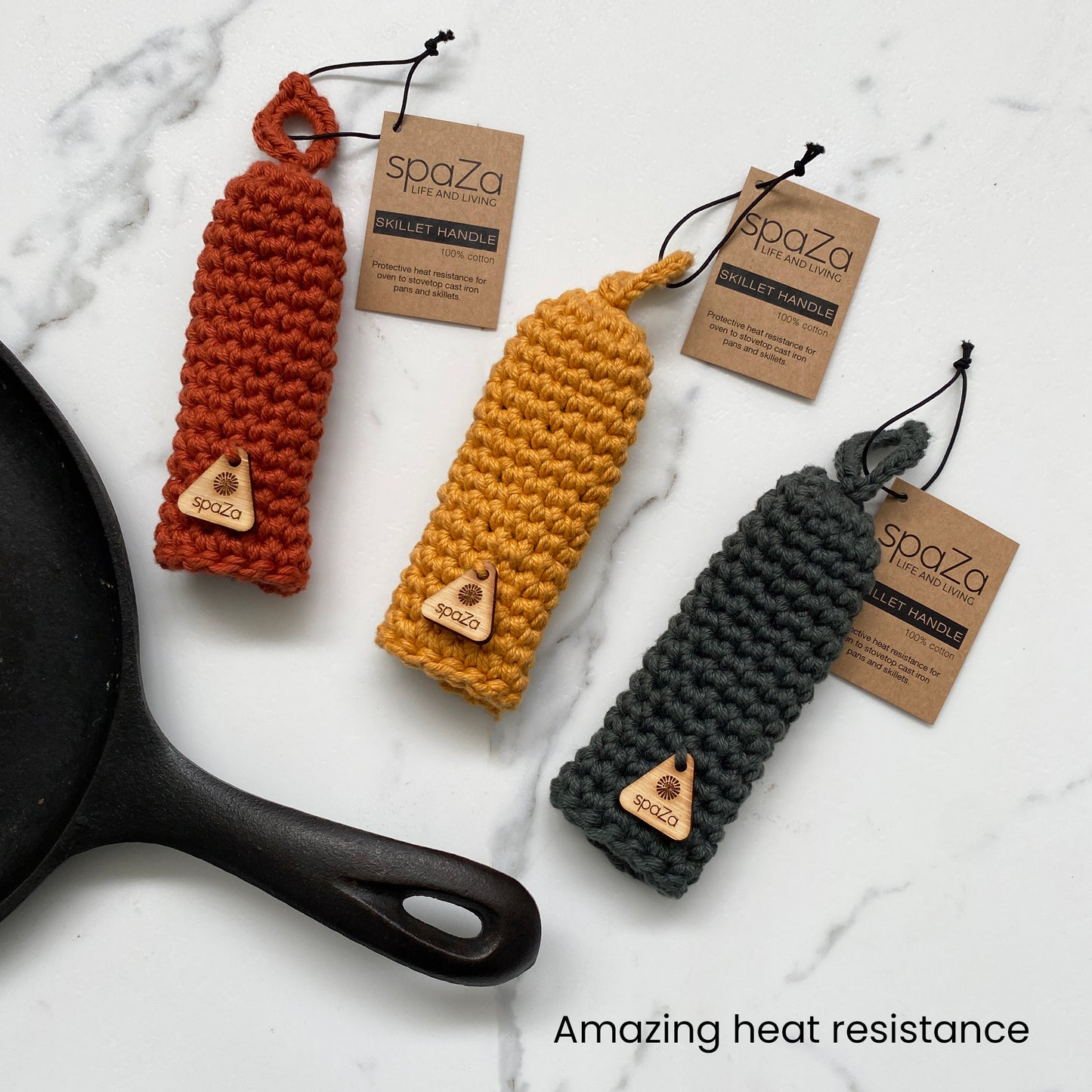 Skillet Handle Covers 3– Pack Golds | heat resistance for skillets