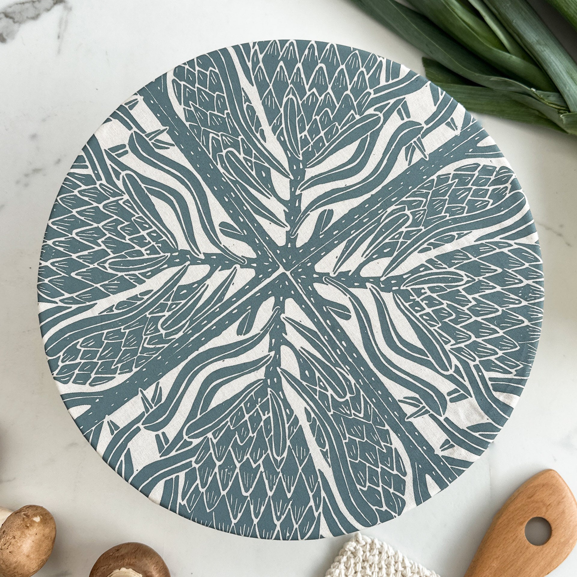 Dish and Bowl Cover Extra Large Protea Print | great for entertaining