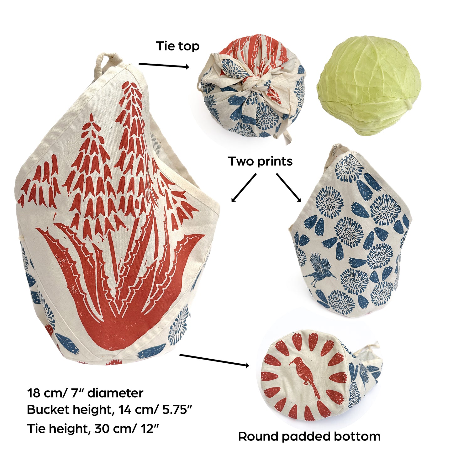 Produce Bag Tie Top | Sunbird Print