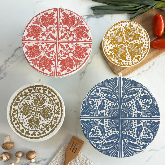 Dish and Bowl Cover Set of 4 | Madiba Print