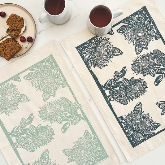 Cotton Tea Towel | Protea Print