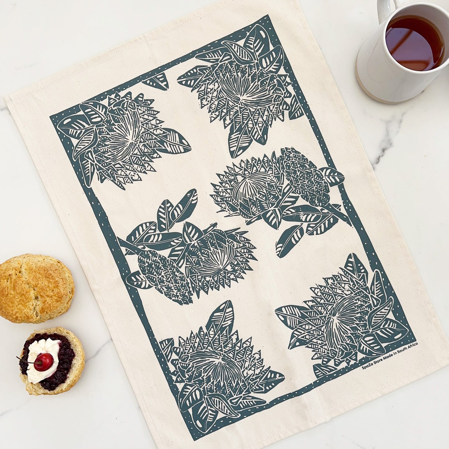 Cotton Tea Towel | Protea Print