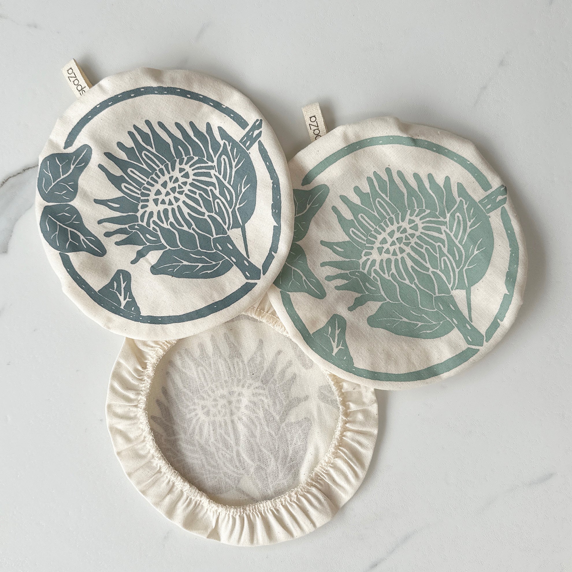 Bowl Covers Set of 3 cereal bowl covers | Protea Print