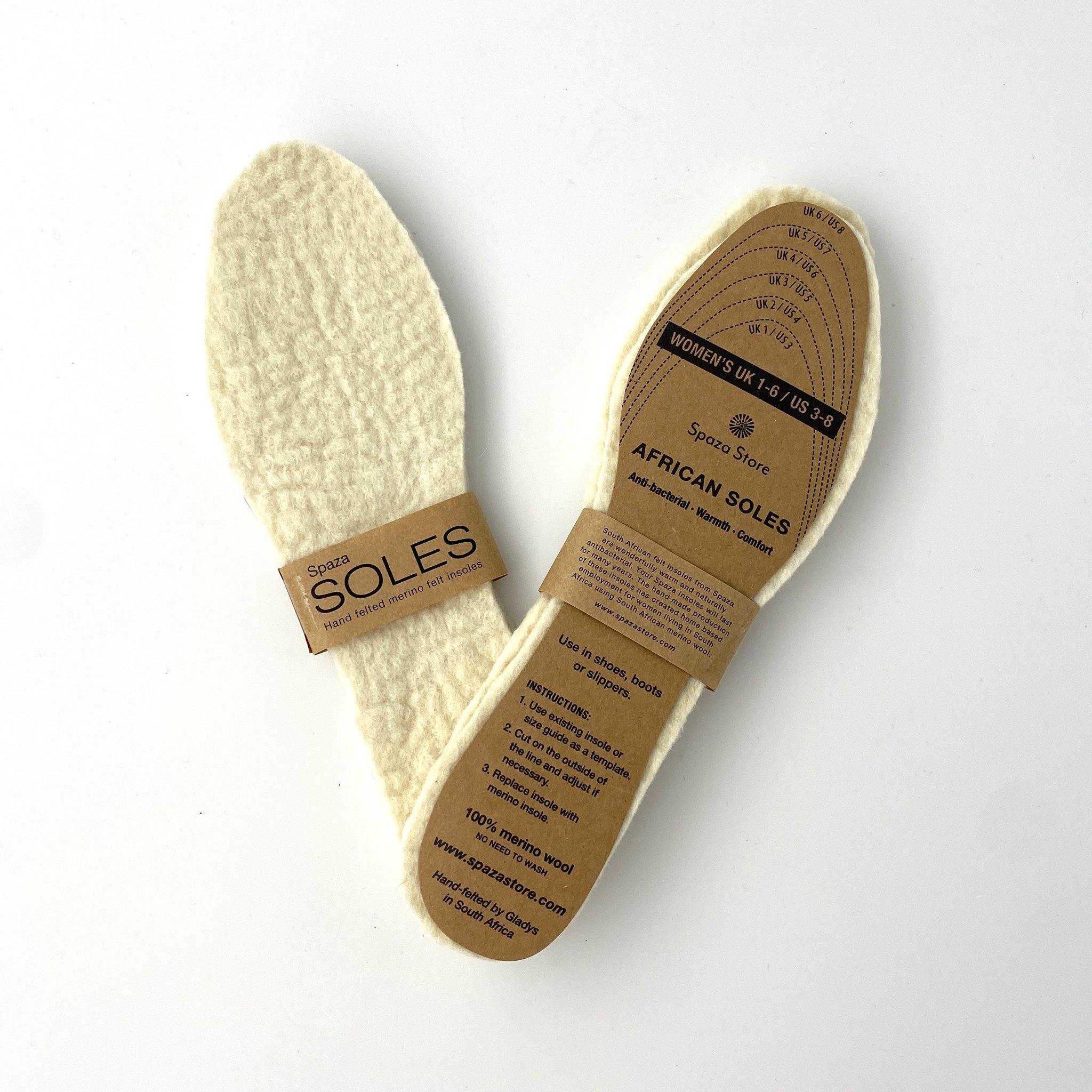 Felt Insoles: Merino Wool inserts for shoes, boots and slippers - spaza.store.com