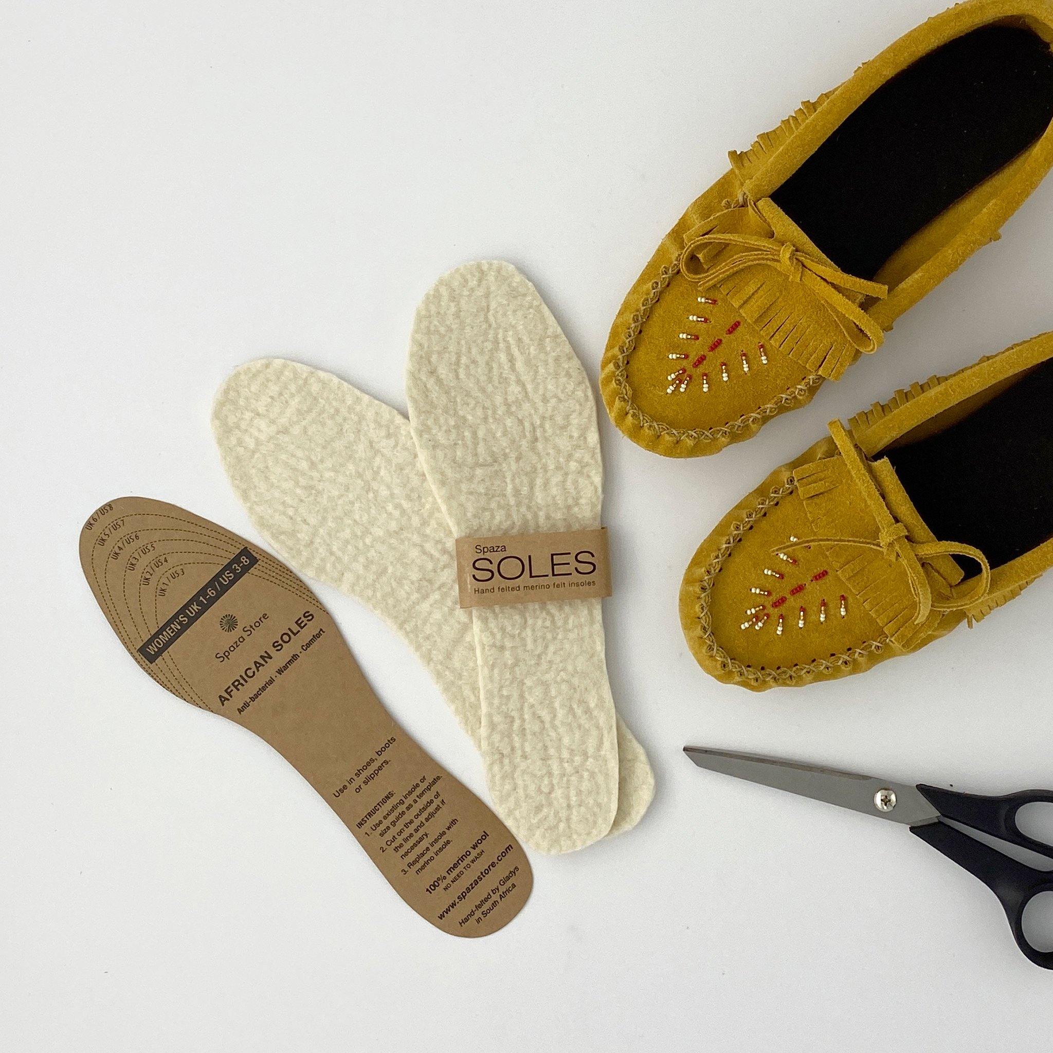 Felt Insoles: Merino Wool inserts for shoes, boots and slippers - spaza.store.com