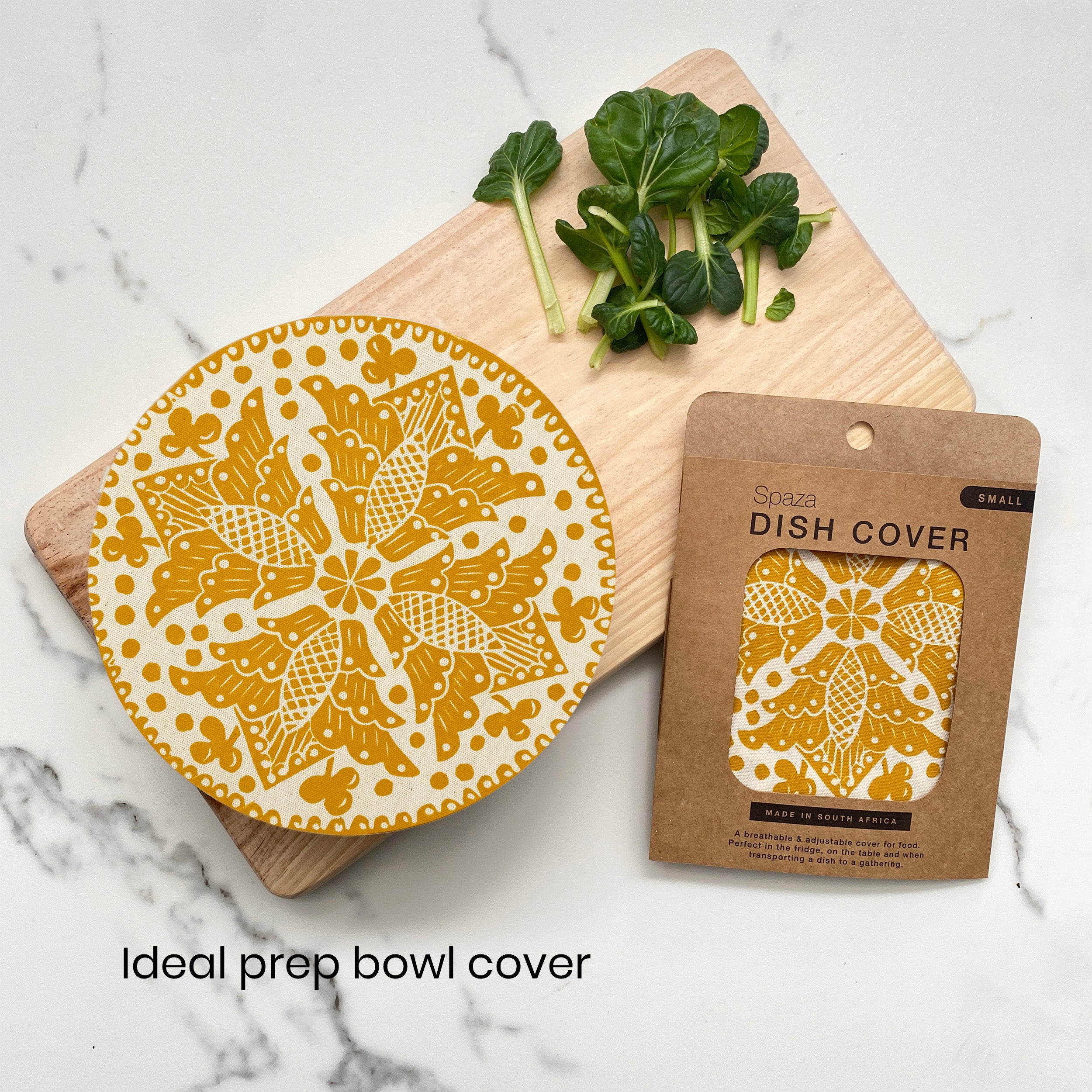 Dish and Bowl Cover Small Madiba Print | handy single portion or leftover