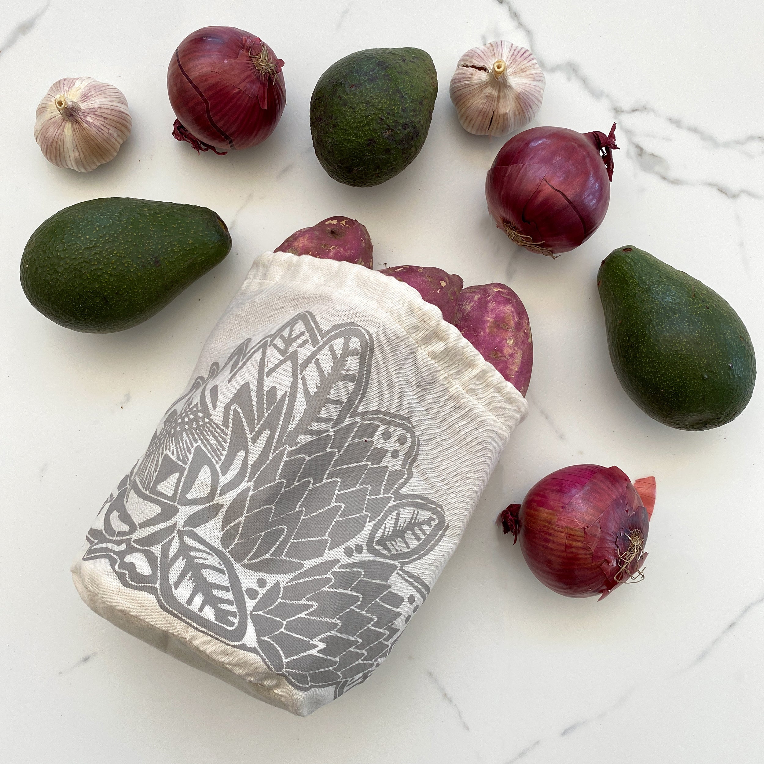 Produce Bag Short | reusable veggie bag shopping bag for fruit and vegetables