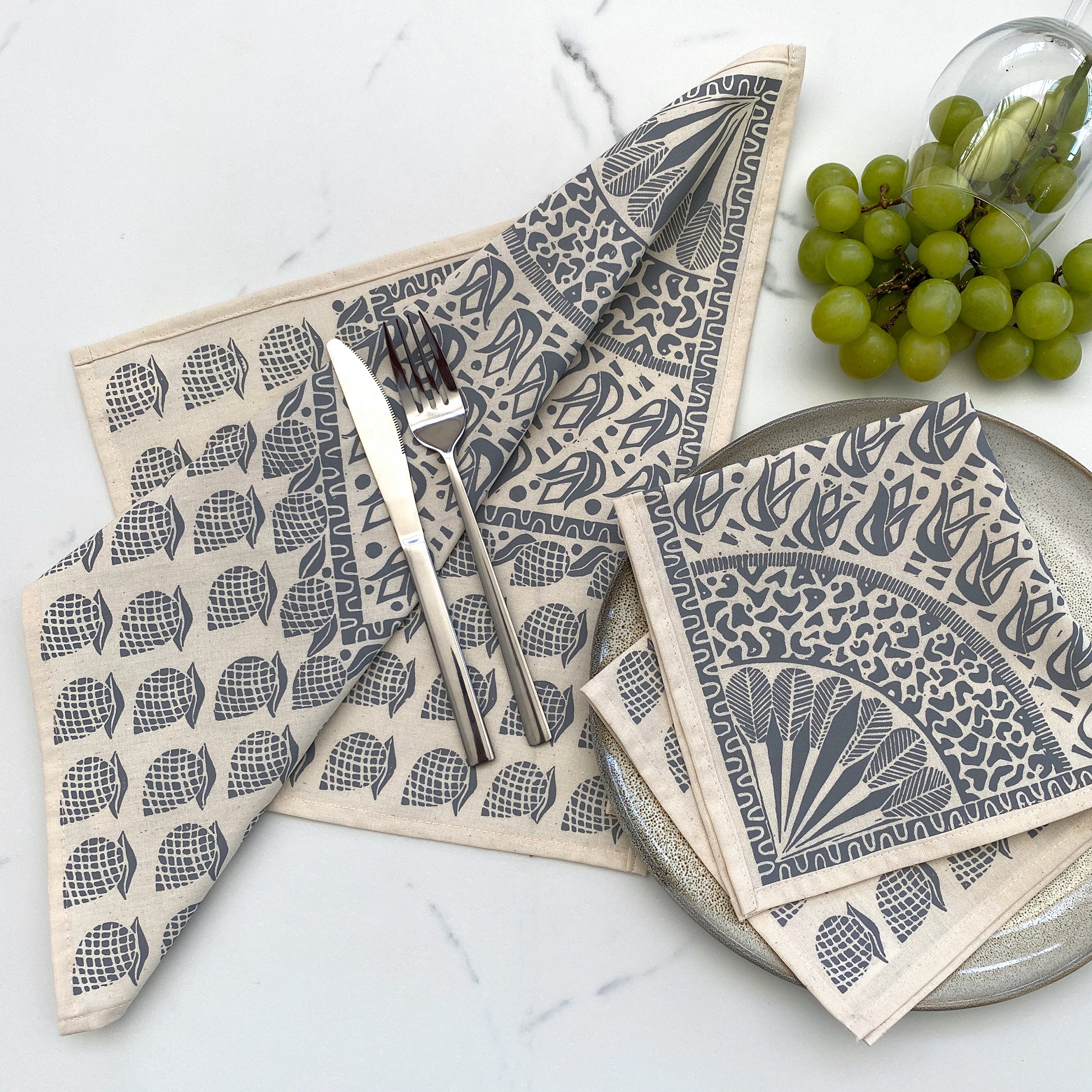 Cotton Table Napkins Safari Print | cloth table decor, table setting sets